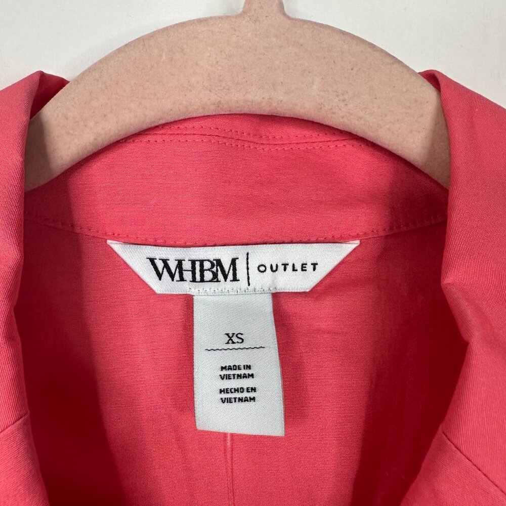 NWT White House Black Market Twist Waist Shirt Dress Sunkist Coral XS - Picture 4 of 9